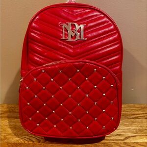 BADGLEY MISCHKA Backpack NWT
Red studded quilted backpack